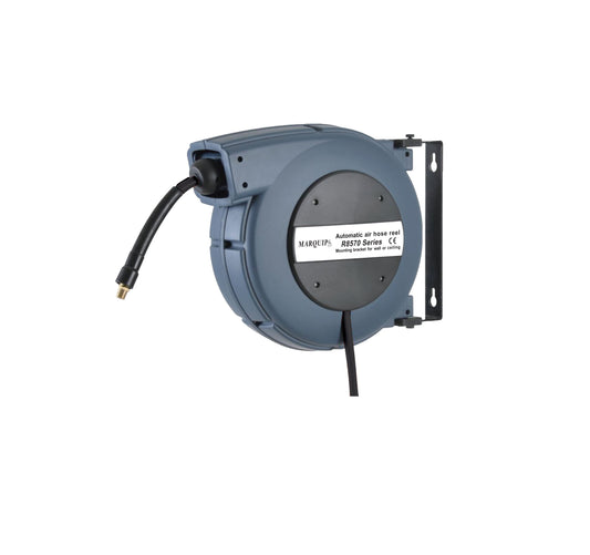 Hose Reel AIR- 20 Meter 3/8 German Flexi Hose 1/4"M Inlet/Outlet
